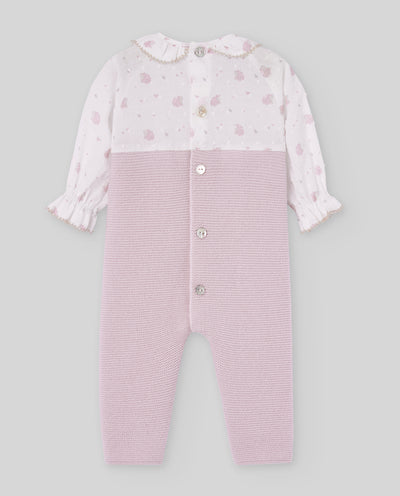 PAZ RODRIGUEZ  Pelele ERIZOS. Recien nacida. Ref. 102899 Malva