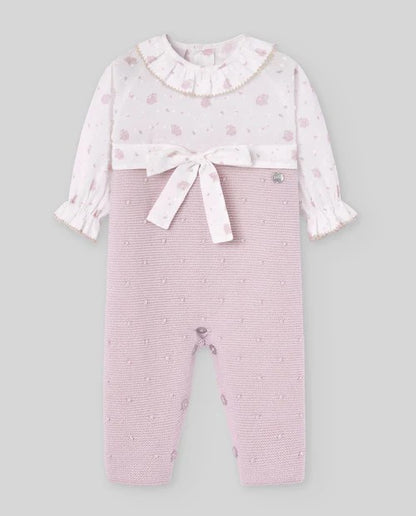 PAZ RODRIGUEZ  Pelele ERIZOS. Recien nacida. Ref. 102899 Malva