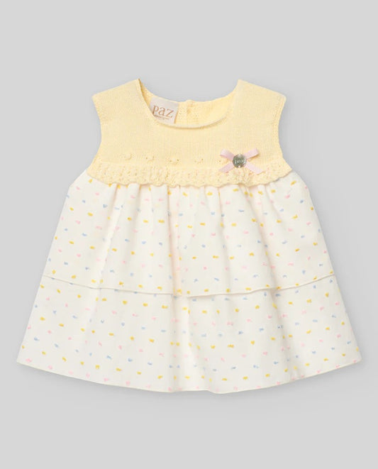 PAZ RODRIGUEZ Vestido corto pto/tela BICO bebe  Ref. 122294-0599