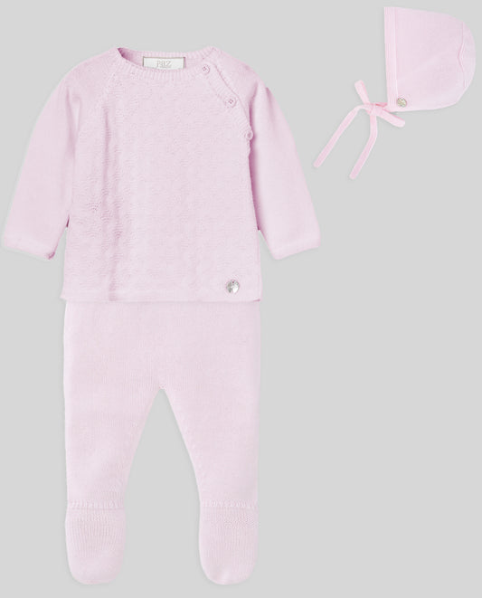 PAZ RODRIGUEZ Cto. Jubon- Polaina- Capota REGALO 113-123189 Rosa