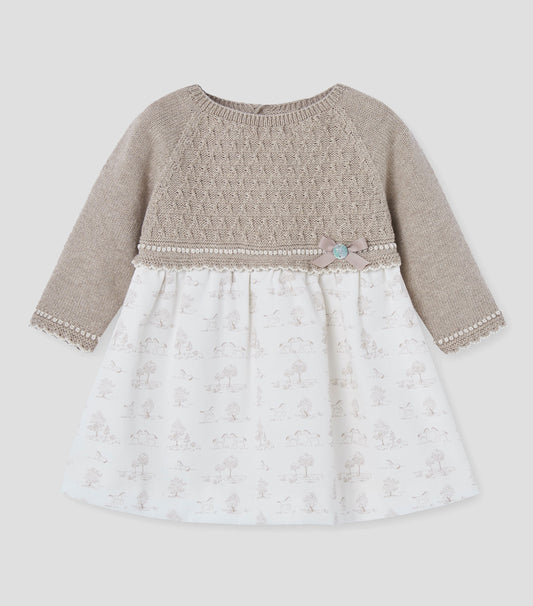 PAZ RODRIGUEZ  Vestido Pony. Recien nacida Ref. 004-123079 Angora