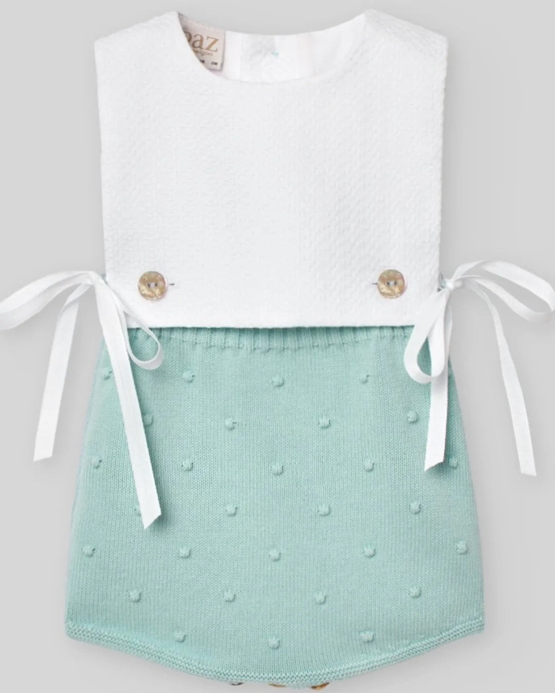 Recien nacido. PAZ RODRIGUEZ . Ranita pto/tela VENTO Ref. 122244-13