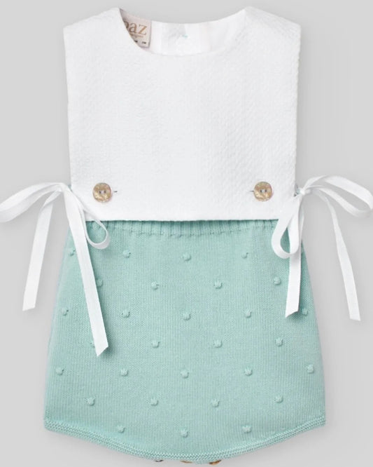 Recien nacido. PAZ RODRIGUEZ . Ranita pto/tela VENTO Ref. 122244-13