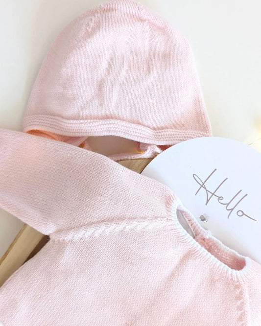 PAZ RODRIGUEZ  Conjunto Polaina . Recien nacido Ref :113-102785 Rosa Tiza