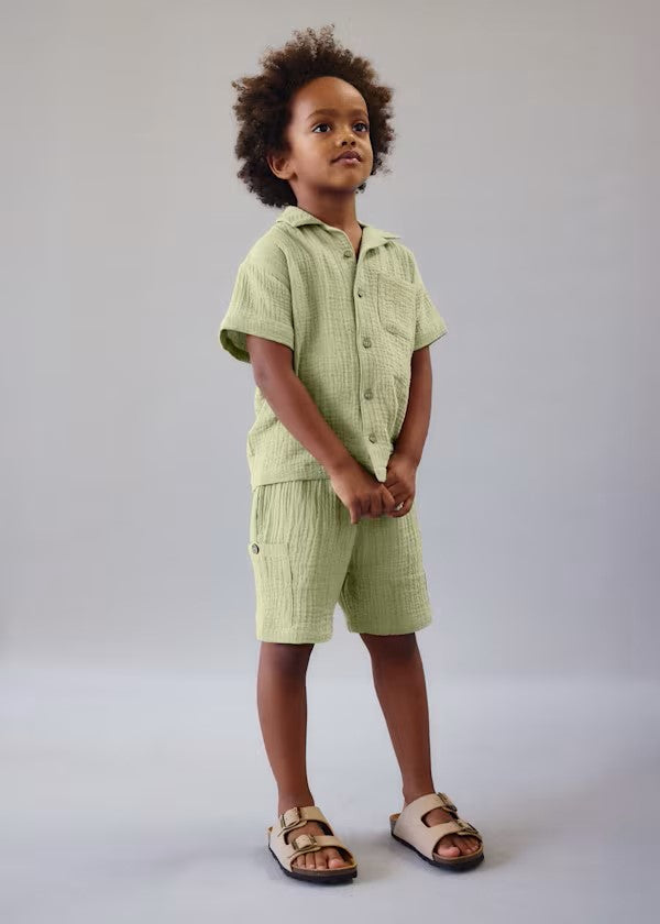 Conjunto Camisa y bermuda bambula niño Ref. 3116-049 Bermuda bambula niño Ref. 3212-049