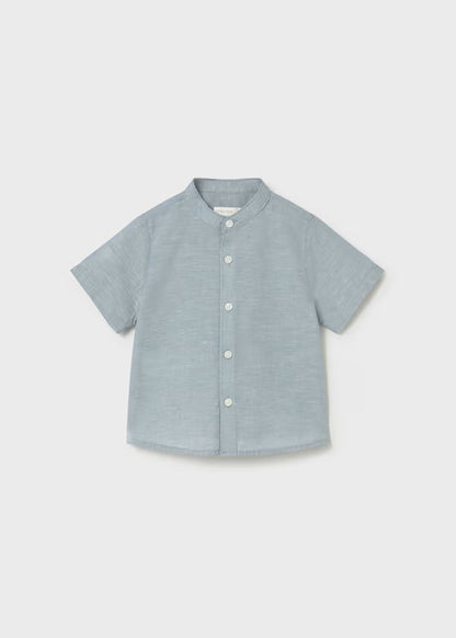 Camisa con lino y cuello mao bebé Ref. 1111-019