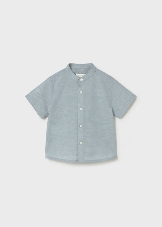 Camisa con lino y cuello mao bebé Ref. 1111-019