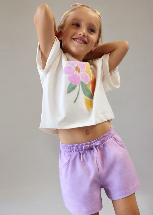 Camiseta con coletero estampado niña Ref. 3010-094