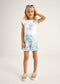 Camiseta flor relieve niña Ref. 3002-052