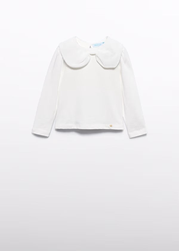 ABELYLULA  Camiseta gasa lazada niña Ref. 5610-006 Crudo