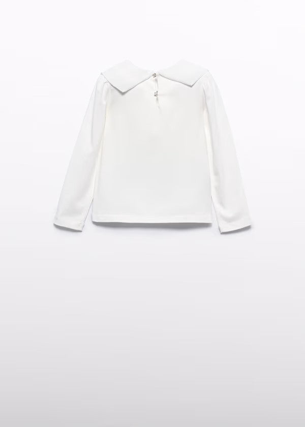 ABELYLULA  Camiseta gasa lazada niña Ref. 5610-006 Crudo