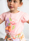 Conjunto camiseta niña Ref. 3007-083/ Falda pantalón tablas ceremonia niña Ref. 3906-070