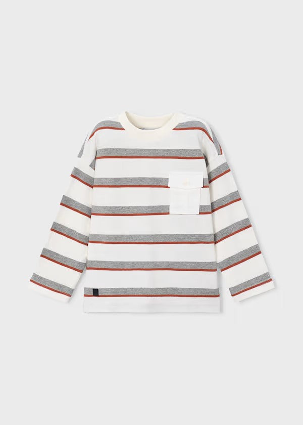 Camiseta rayas bolsillo niño Ref. 4008-066