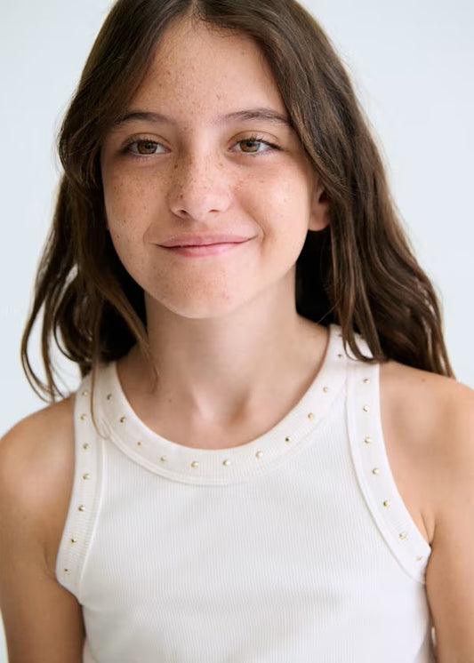 Camiseta tirantes canalé chica Ref. 6013-024