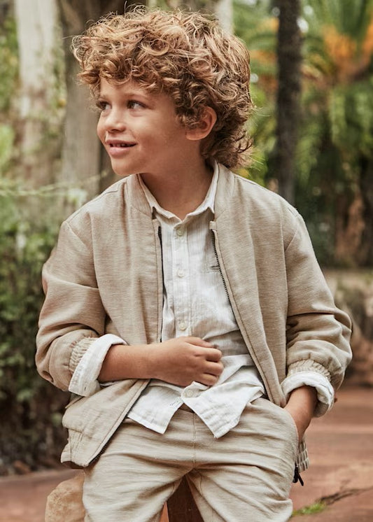 Cazadora vestir con lino niño Ref. 3420-030