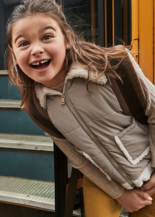 Chaleco contrastes borrego niña Ref. 4313-016