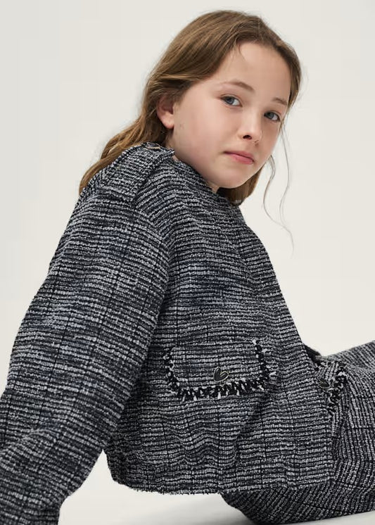 CONJUNTO Chaqueta chica Ref. 16-07433-059 / Falda pantalón tweed chica Ref. 16-07935-059