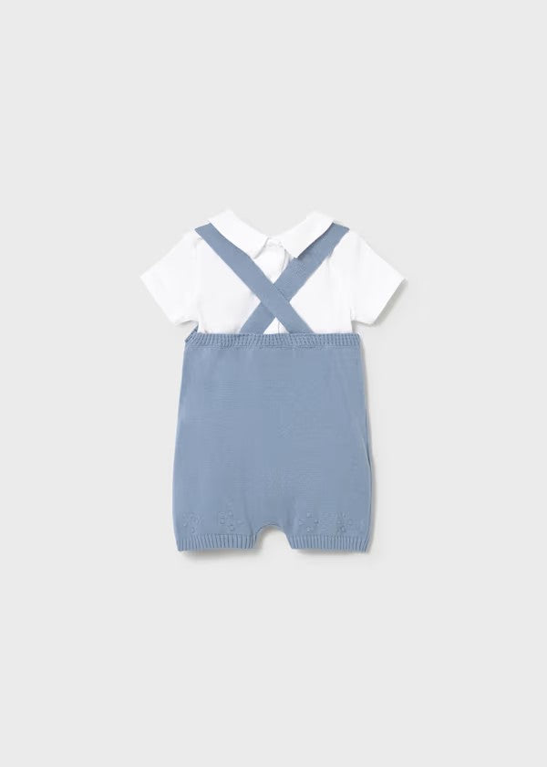Conjunto peto tricot y body recién nacido Ref. 1609-068