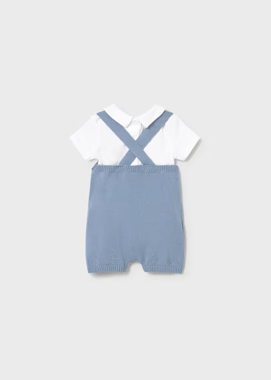 Conjunto peto tricot y body recién nacido Ref. 1609-068