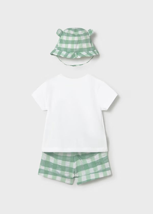 Conjunto 3 piezas con gorro orejitas recién nacido Ref. 1276-039