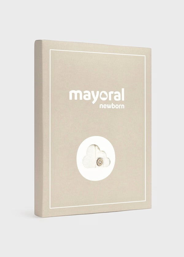 Conjunto 3 piezas polaina recién nacido Ref. 2565-016 Manzanilla