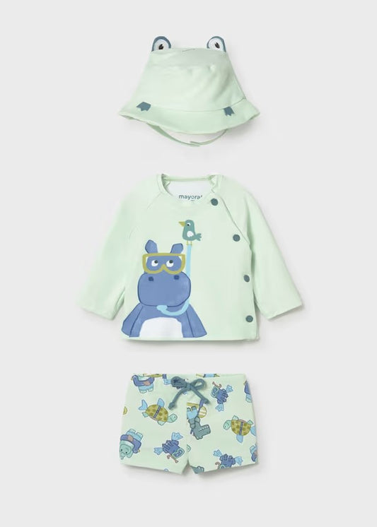 Conjunto baño 3 piezas protección solar recién nacido Ref. 1619-033