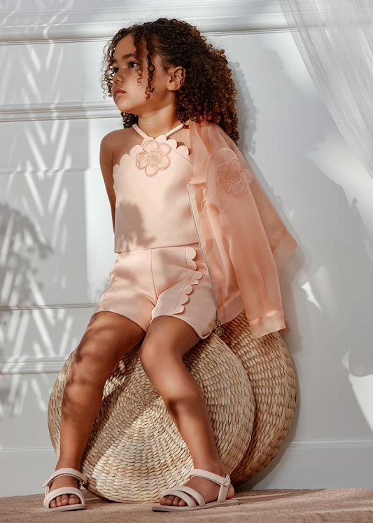 ABEL&LULA Conjunto bermuda crepe ondas niña Ref. 5209-009