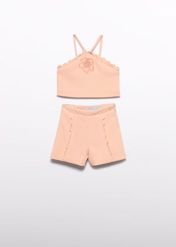 ABEL&LULA Conjunto bermuda crepe ondas niña Ref. 5209-009