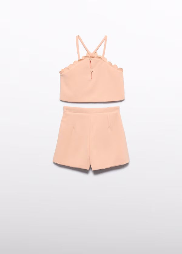 ABEL&LULA Conjunto bermuda crepe ondas niña Ref. 5209-009