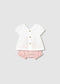 Conjunto cubrepañal tricot y camiseta recién nacida Ref. 1257-091