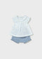 Conjunto cubrepañal y blusa con volantes recién nacida Ref. 1288-054