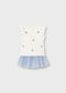 Conjunto de falda de tul y camiseta con volantes bebé Ref. 1933-045
