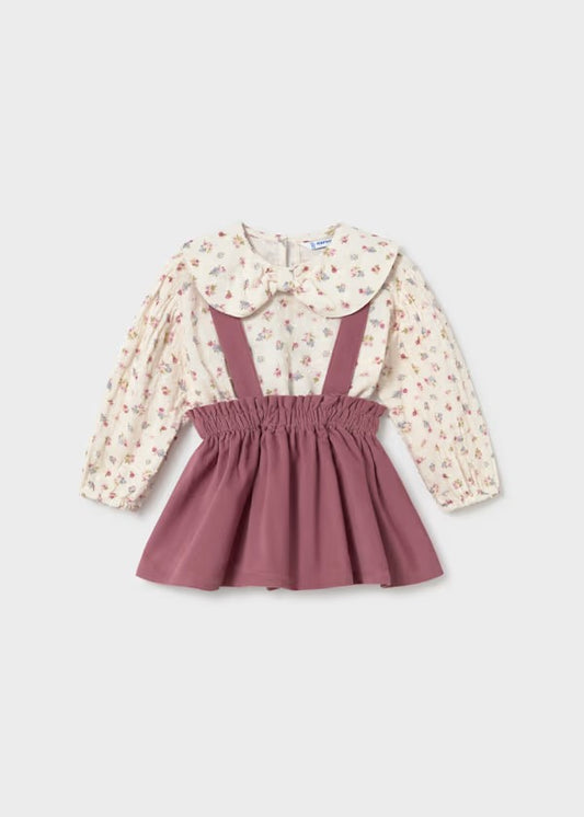 Conjunto falda tirantes y blusa bebé Ref 2950-040
