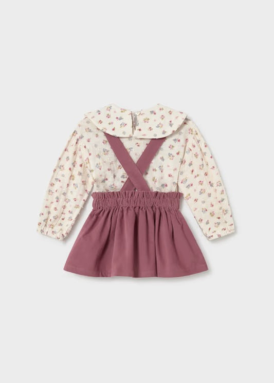 Conjunto falda tirantes y blusa bebé Ref 2950-040