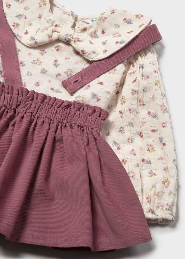 Conjunto falda tirantes y blusa bebé Ref 2950-040