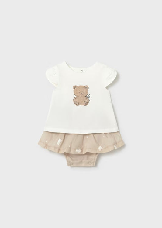 Conjunto falda y camiseta osito recién nacida Ref. 1819-015