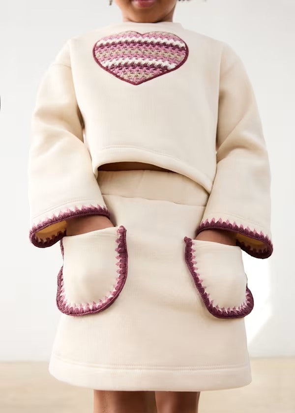 Conjunto falda y sudadera corazón niña Ref. 4932-952 *