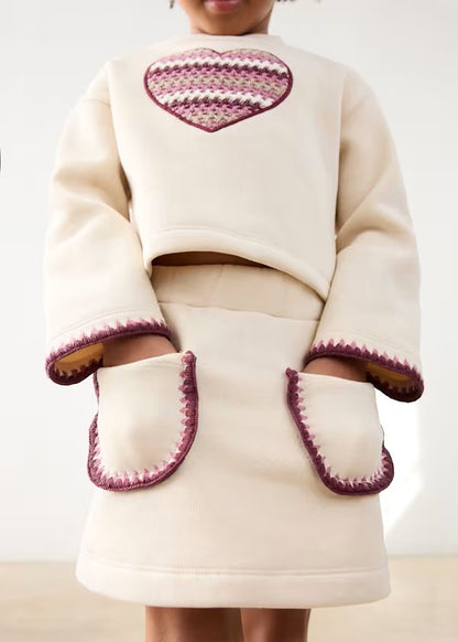 Conjunto falda y sudadera corazón niña Ref. 4932-952 *