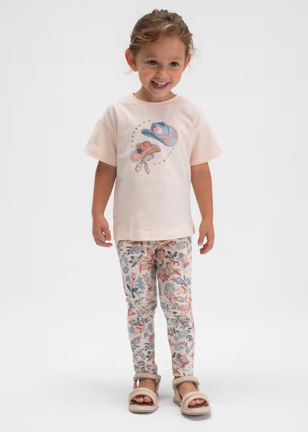 Conjunto legging estampado y camiseta niña Ref. 3727-037