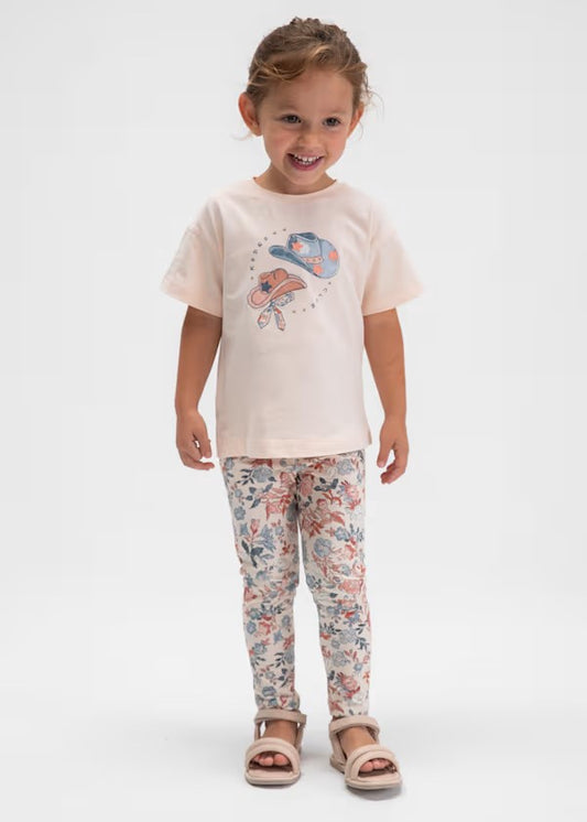Conjunto legging estampado y camiseta niña Ref. 3727-037