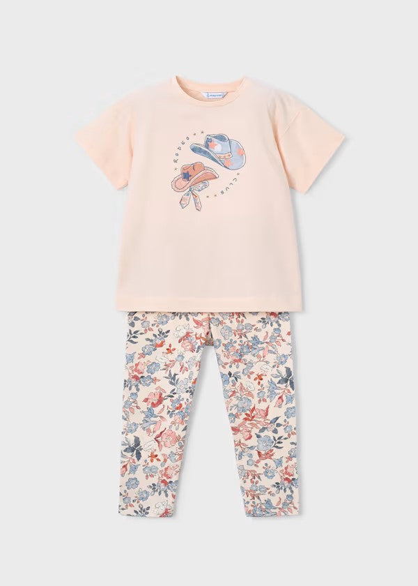 Conjunto legging estampado y camiseta niña Ref. 3727-037