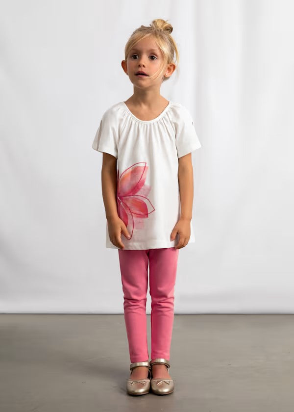 Conjunto legging y camiseta flor niña Ref. 3723-020