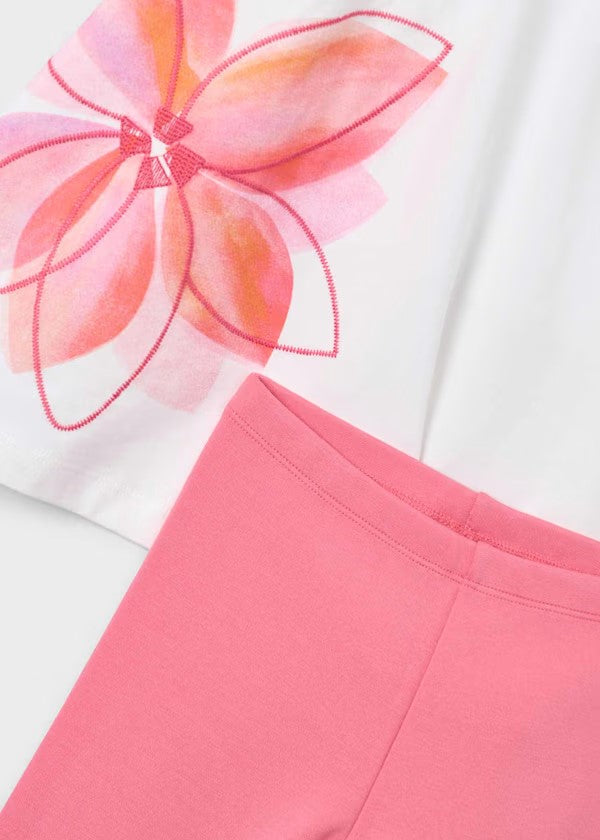 Conjunto legging y camiseta flor niña Ref. 3723-020
