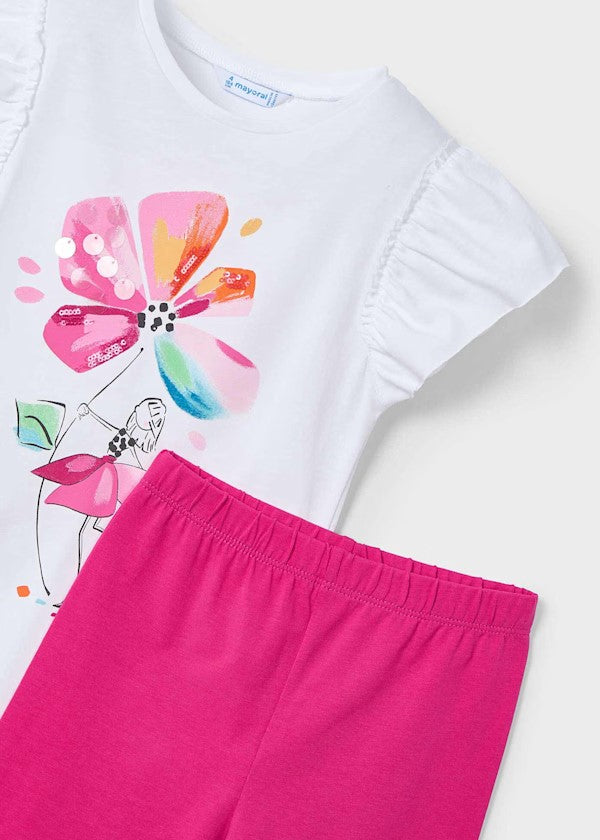 Conjunto legging y camiseta flor niña Ref. 3705-059
