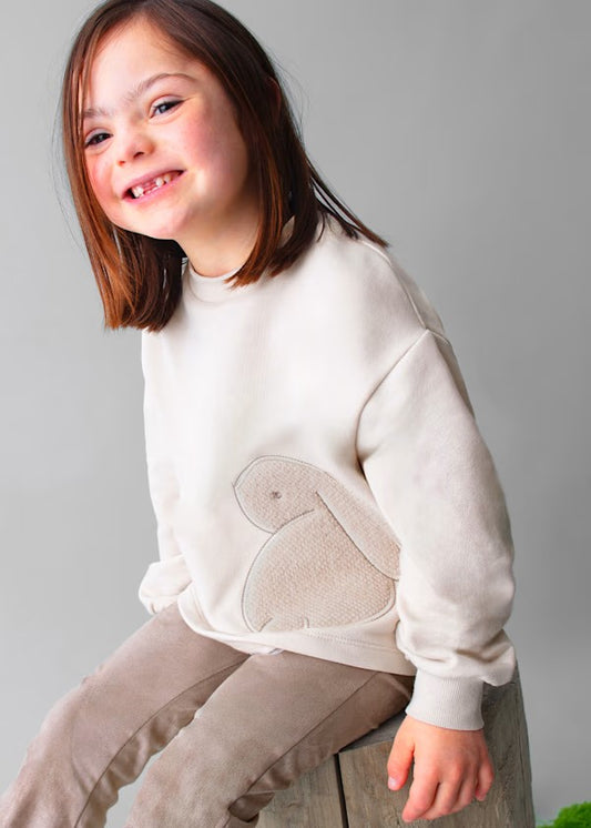 Conjunto legging y sudadera bordado niña Ref. 4721-031