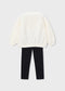 Conjunto legging y sudadera lazo niña Ref. 4720-026 Negro