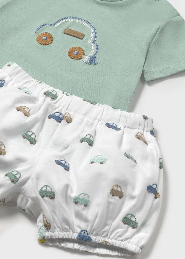 Conjunto pantalón corto bombacho y camiseta recién nacido Ref. 1204-041