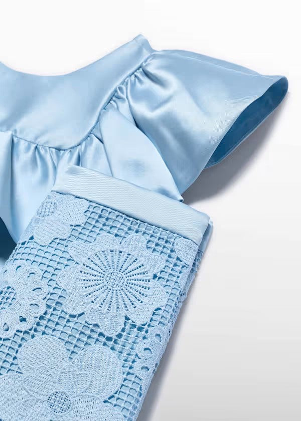 ABEL&LULA Conjunto pantalón culotte guipur niña Ref. 5212-011