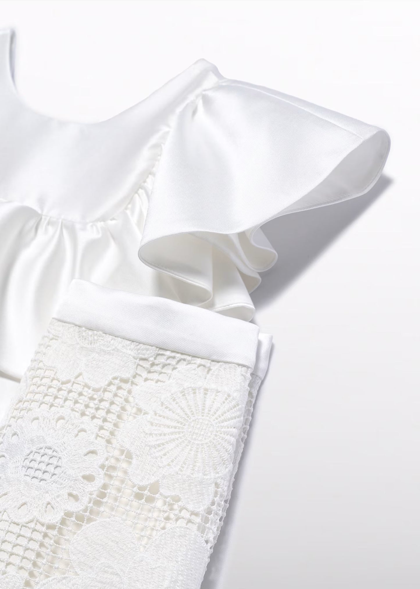 ABEL&LULA Conjunto pantalón culotte guipur niña Ref. 5212-010