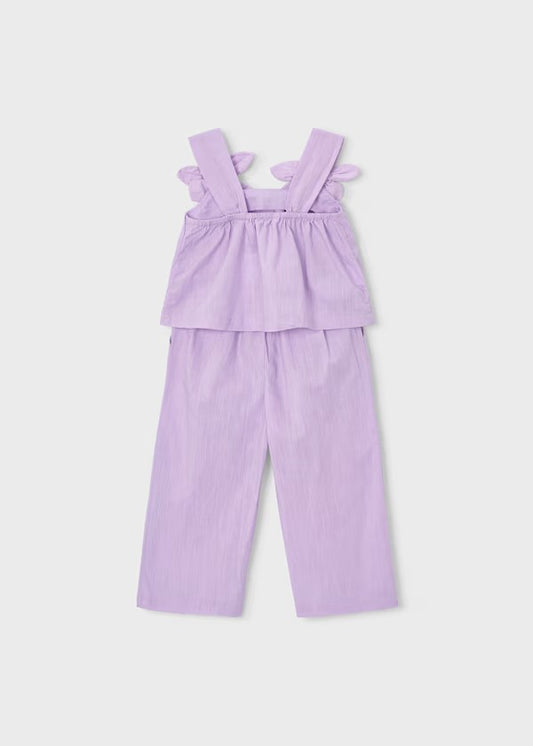 Conjunto pantalón largo y blusa flores niña Ref. 3596-011